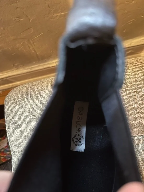 Black Leather Calson Ankle Chelsea Boots, worn once - Picture 7 of 7